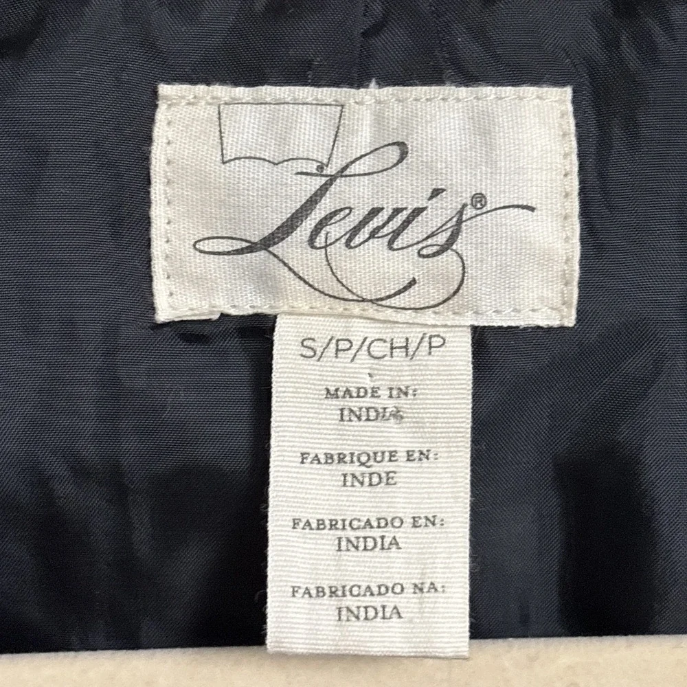 Vintage Levis Blazer S Gray Purple Plaid Wool Blend‎ Elbow Patch Preppy 90s y2k